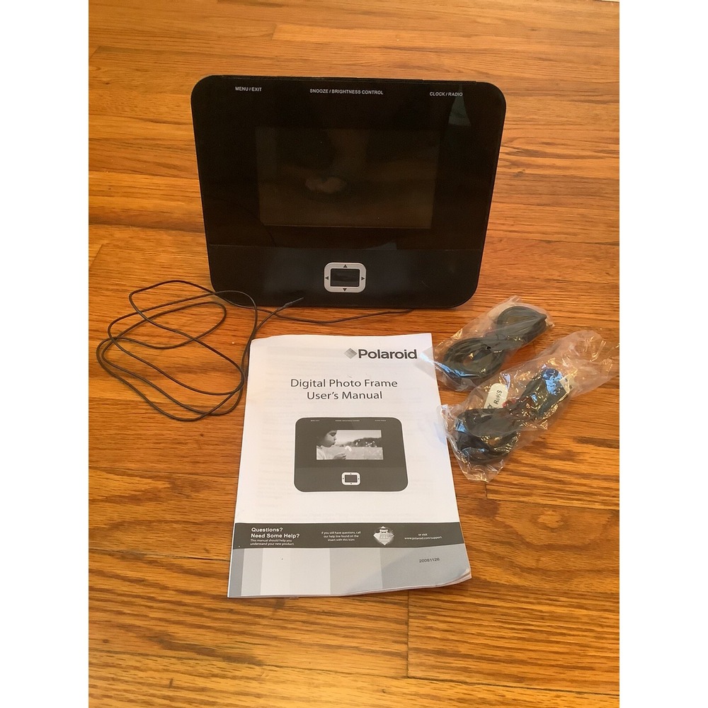 Polaroid Digital Photo Frame Clock/Radio Open Box